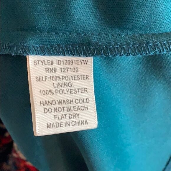 Patterned 3/4 Sleeve Dress Size: Small - Picture 6 of 6